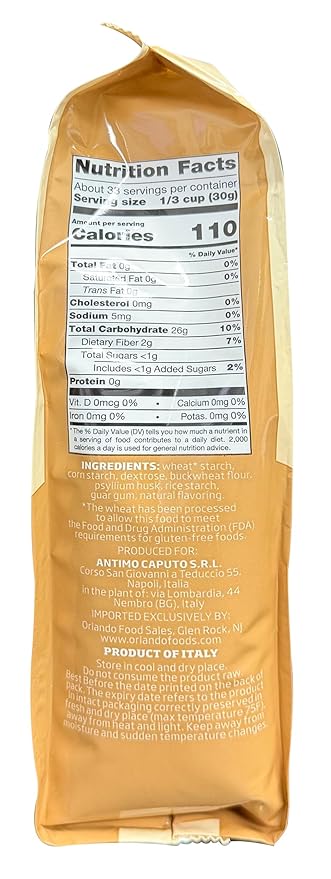Antico Molino Napoli Antimo Caputo Pizza Flour Gluten Free 2.2 Pound (Pack of 2)