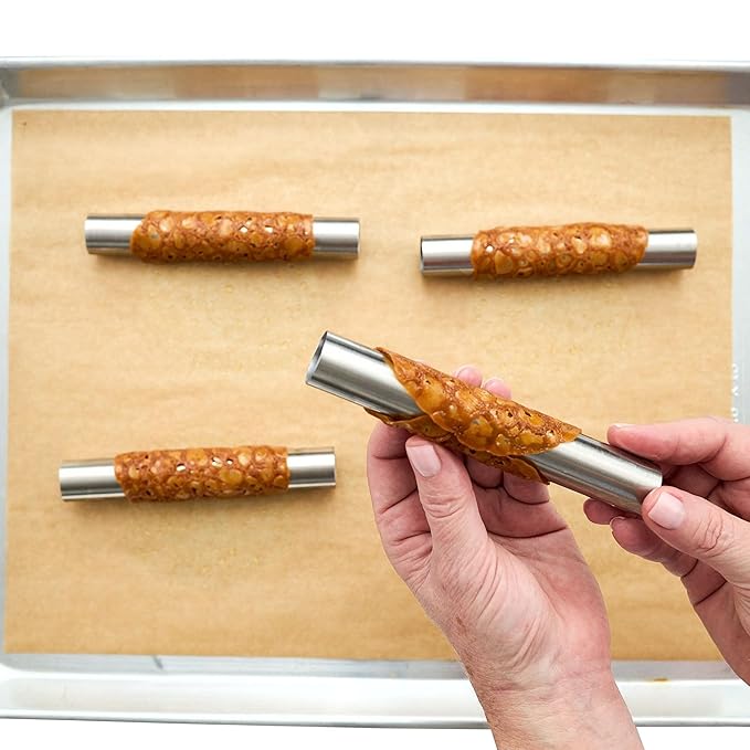 CrumbleCrate Apple Pie Brandy Snaps DIY Baking Kit | Gourmet Cookie Making Set with Pre-Measured Ingredients &amp Tools | Baking Gift for Adults