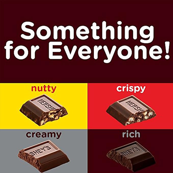 HERSHEY'S Chocolate Candy Bar Assortment Miniatures (Hershey's Krackel Mr Goodbar Special Dark) 25 Pound Bulk Candy
