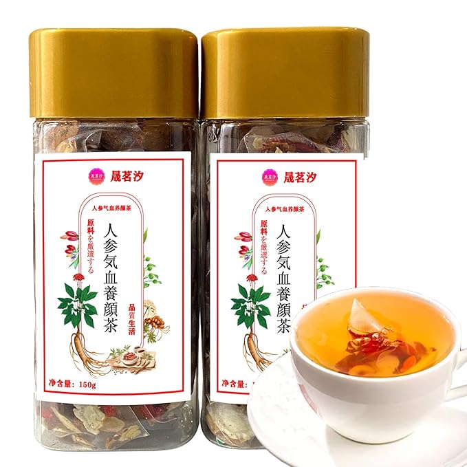 Ginseng Longan Rose Red Date Beauty Tea 300g (30bags) Jujube Fruit Goji Berry Tea Bags Women's Ginseng Eight Treasures Tea Red Date Longan Goji Berry Roses Wolfberry Angelica Astragalus Chinese Herbal