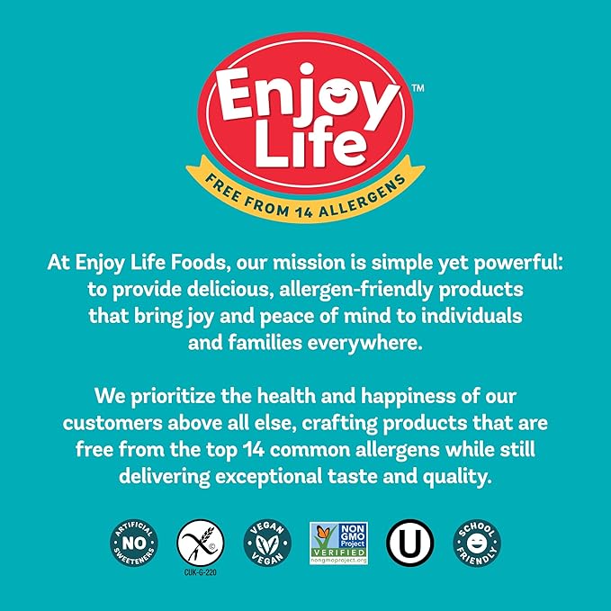 Enjoy Life Ricemilk Baking Morsels Milk Chocolate Flavor Gluten Free School Safe Non GMO Dairy Free Soy Free Vegan Nut Free Chocolate 12 Bags (9 oz) Bulk Chocolate