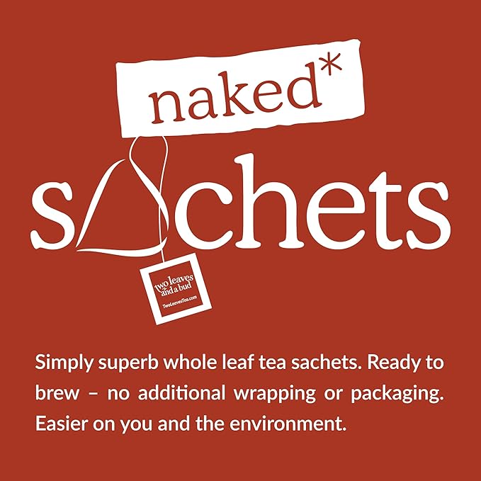 Two Leaves and a Bud Organic Mountain High Chai Tea Bags Whole Leaf Black Tea and Spices in Unwrapped Sachets 50 Count (Pack of 1)