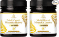 Multifloral Manuka Honey New Zealand (8.8oz/250g) 1000x Power with UAF1000+ Antioxidants Immune Support Younger Skin Aids Digestion Prebiotic Natural Superfood Antioxidants Supplement 2 Jars