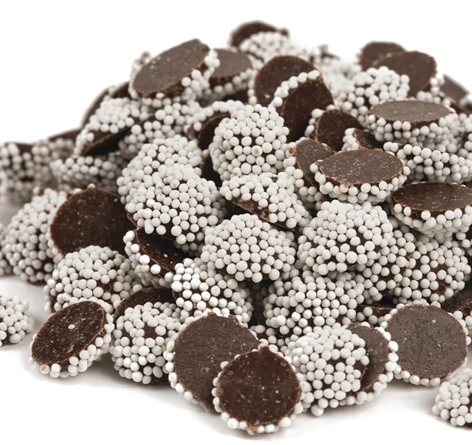 Chocolate Nonpareils - 1.25 Lb (20 Oz) Tub (Mini Dark Nonpareils)