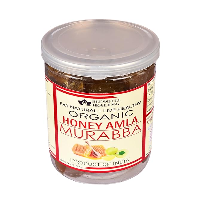 Blessfull Healing Organice Honey Amla Murabba 1 lb (453 Gram) Airtight Container