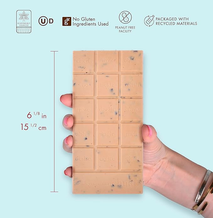 Chuao Chocolatier Golden Goodness White Chocolate Bars | Gourmet Chocolate Cacao Nibs Artisan European No Preservatives | For Gift Baskets Christmas Valentines Day Gifts for Women Men | 12 Pack