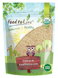 Food to Live Organic Unhulled Sesame Seeds 6 Pounds — Non-GMO Whole Natural Raw White Sesame Seeds Kosher Vegan Bulk Rich in Dietary Fiber Protein &amp Iron. Crunchy Texture. Great for Baking