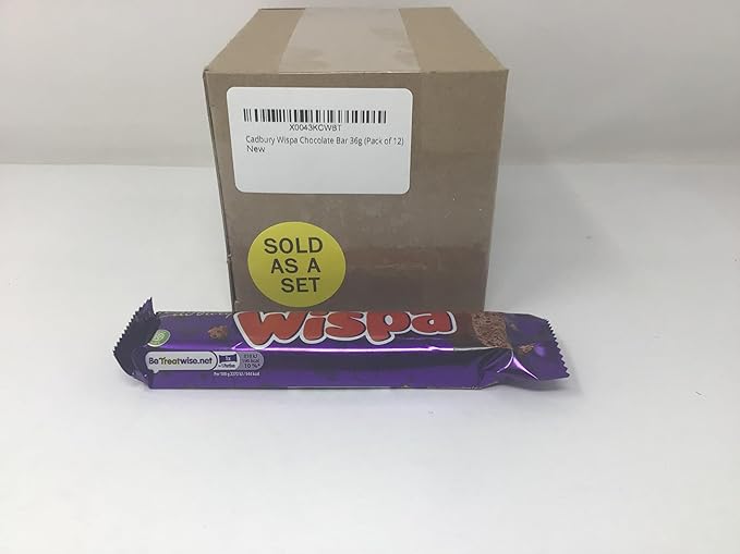 Cadbury Wispa Chocolate Bar 36g (Pack of 12)