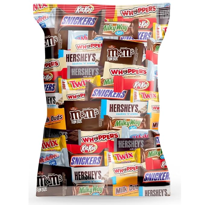 Chocolate Candy Variety Pack - 4 LB Bulk Fun Size Mix Individually Wrapped Bulk Bag