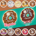 30 Count -- Original Variety Pack Coffee Pods K Cup Sampler --  Dark Peppermint Bark Nutty + Caramel Vanilla Cream Puff Twix Coconut + Mocha Snickers Cookie Dough So Delicious &amp White Choc