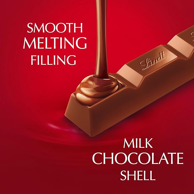 Lindt LINDOR Milk Chocolate Truffle Bar Chocolate Candy Bar with Smooth Center 1.3 oz. (24 Pack)