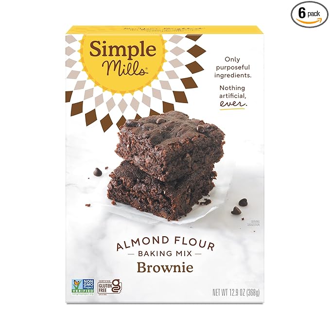 Simple Mills Brownie Mix 12.9 oz (Pack of 6)