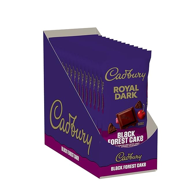 CADBURY ROYAL DARK Black Forest Cake Dark Chocolate Candy Bars 3.5 oz (14 Count)