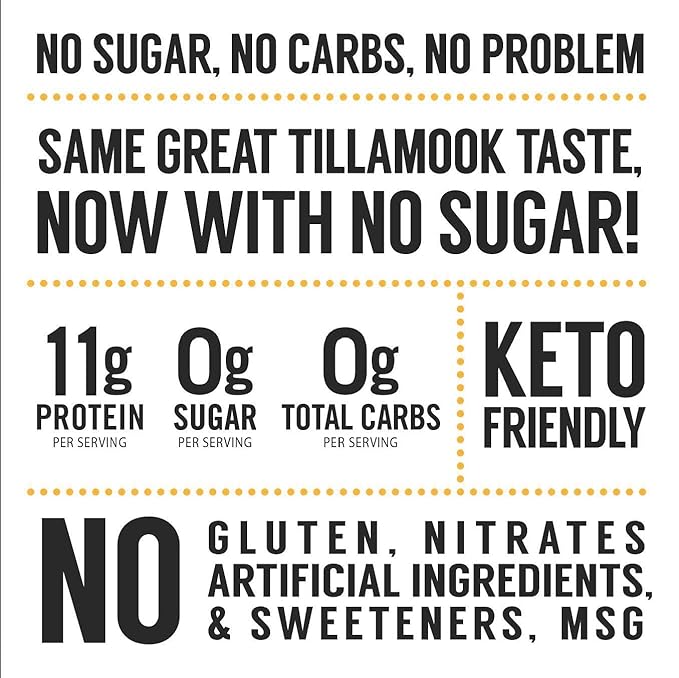 Tillamook Country Smoker Keto Friendly Zero Sugar Smoked Sausages Original 1.25 Ounce 24 Count