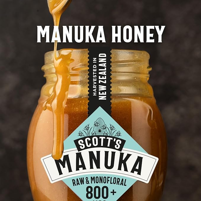 Scott’s Honey Manuka Honey MGO800+ – Raw Natural Certified New Zealand Manuka Honey Lab Tested – 8 oz