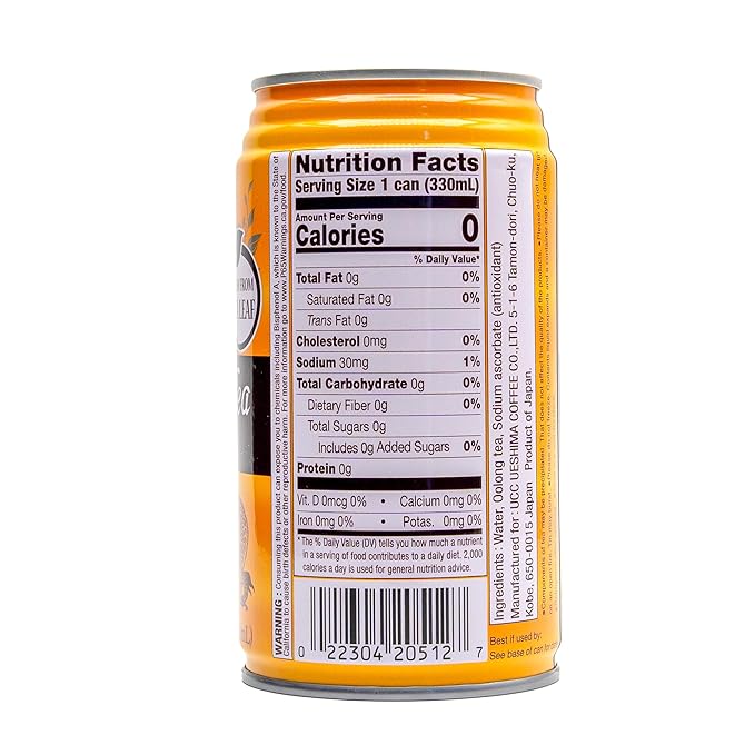UCC Japanese Oolong Tea Drink 11.1-Ounce Cans Pack of 24 No Sugar No Artificial Flavors or Coloring Refreshing Canned Beverage Authentic Taste Perfect Healthy Drink