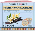 Double Donut Coffee French Vanilla Coffee Medium Roast Flavored Coffee Pods for Keurig K Cups Makers from Double Donut 80 Count (Pack of 1)