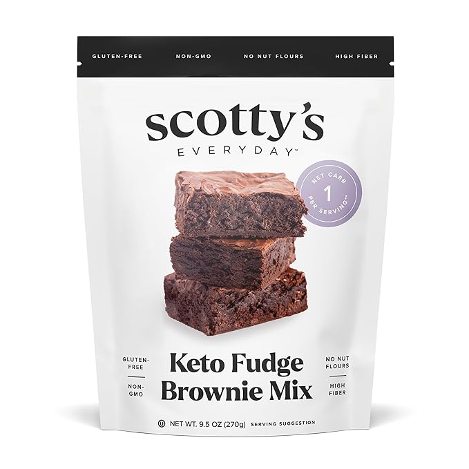 Keto Fudge Brownie Mix 9.5oz and Allulose &amp Monk Fruit Zero Calorie Sugar Replacement 2lb Bundle
