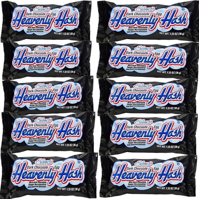 Emer's Easter Chocolate Eggs Assortment Gold Brick Heavenly Hash Pecan Individually Wrapped 10 Count (Dark Chocolate Heavenly Hash)