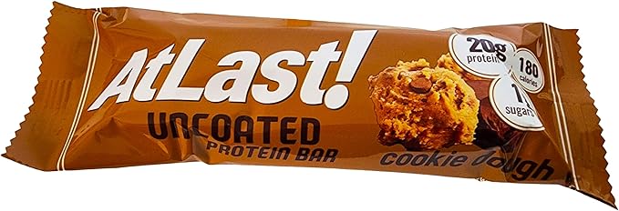 AtLast! Nutrition Cookie Dough Protein Bars 20g Protein 1g Sugar 3g Net Carb Gluten Free Keto Friendy 12 Count