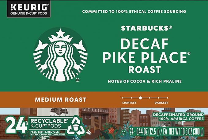 Starbucks Pike Place Decaf Coffee Keurig (100684)