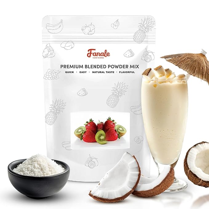 Fanale Premium Coconut Bubble Tea Flavoring Powder | Perfect for Baking Smoothies Desserts and Drinks | Instant Flavoring Powder for Boba Milk Tea - 2.2 Pounds (Pack of 20)