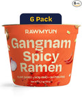 RAWMYUN Gluten Free Healthy Korean Ramen Vegan Superfood Clean Ingredients Plant-Based Cup Noodles made with Organic Rice Noodles Instant Soup | No MSG Non-GMO Real Ingredients (6 Gangnam Spicy)