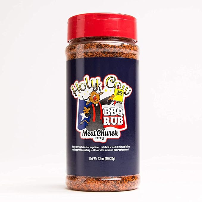 Meat Church BBQ Rub Combo: Honey Hog (14 oz)  Holy Voodoo (14oz) and Holy Cow (12 oz) BBQ Rub and Seasoning for Meat and Vegetables Gluten Free One Bottle of Each