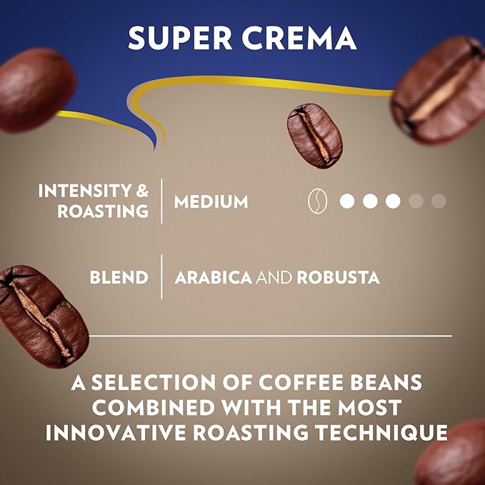 Lavazza Super Crema Ground Coffee Medium Roast Arabica and Robusta Blend 32 oz Bag (Pack of 1)