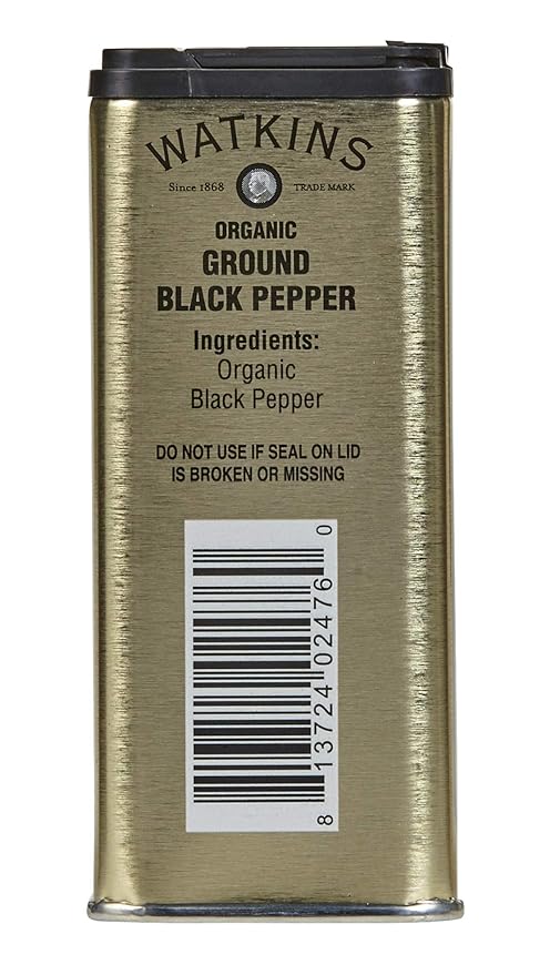 Watkins Organic Pure Ground Black Pepper 4 oz. 12 Count