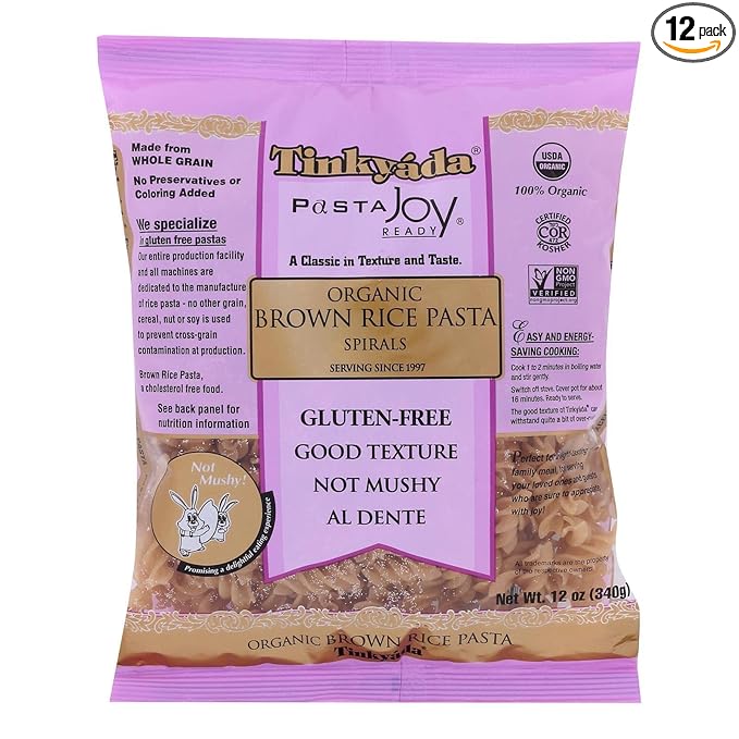Tinkyada Organic Spiral Brown Rice Pasta 12 Ounce - 12 per case.12