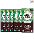 Alter Eco | Dark Chocolate Bars | Pure Dark Cocoa Fair Trade Organic Non-GMO Gluten Free (6-Pack Total Blackout)