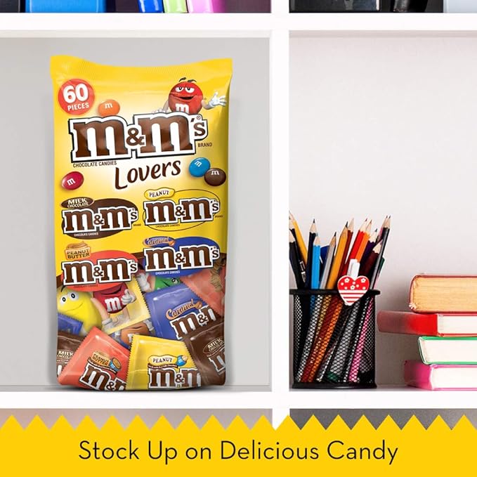 M&ampM'S Lovers Chocolate Candy Fun Size Variety Assorted Mix Bag 33.08-Ounce 60 Pieces
