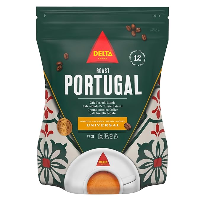 Delta Cafés Portugal 220gr/7.7oz Ground Coffee - Pack of 3 - Smooth and Delicious Medium Roast Coffee Espresso Machine Compatible Universal Grinding