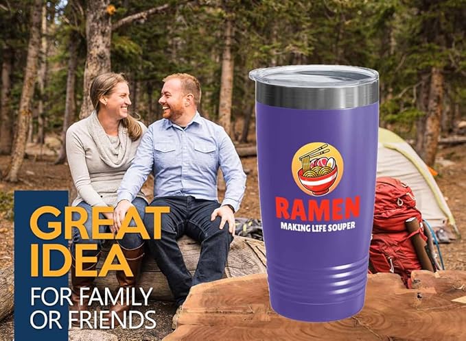 Ramen Lover Purple Edition Viking Tumbler 20oz - Making Life Souper - Food Lovers chicken pumpkin vegan pantry spicy noodles