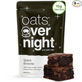 Oats Overnight Space Brownie - Overnight Oats with 10g Whey Protein High Fiber Breakfast Protein Shake - Gluten Free Oatmeal Non GMO High Protein Oatmeal (2.3 oz per Meal) (8 Pack)