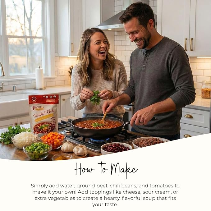 Twisted Pepper Co. Twisted Chili Soup Mix: Gluten-Free – Handcrafted Soup – Thick Creamy &amp Zesty Flavor with a Kick of Green Chiles Quick &amp Easy Meal Ready in 30 Minutes Serves 8 Add Chee