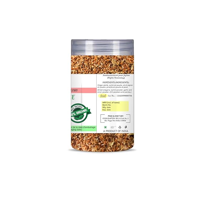 Blessfull Healing Organic Fajita Seasoning (Tex Mex Condiment) 100 Gram