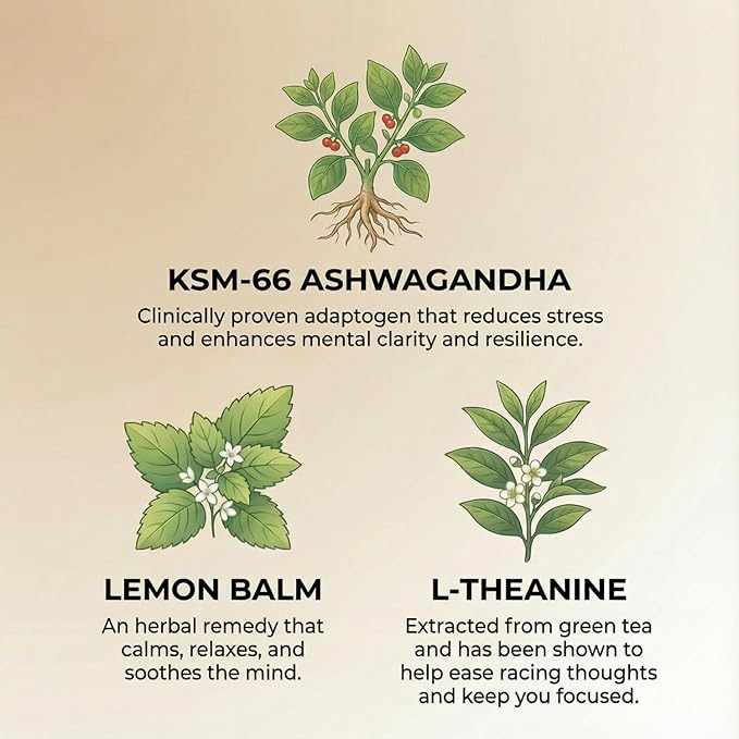 Zenjoy Stress Relief Drink Calming Green Tea &amp Black Tea Non Alcoholic Ashwagandha &amp Lemon Balm for Stress Relief L - Theanine (Variety) (12 Pack)