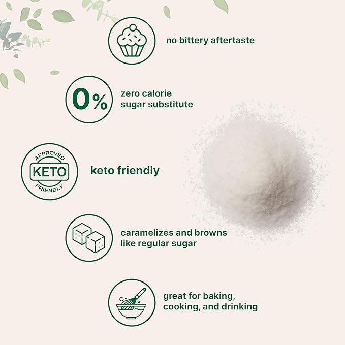 Allulose Sweetener 3 Pounds (48 Ounces) Zero Calorie Plant Based Sugar Alternative No After Taste Best for Coffee Drinks Tea Cooking and Baking Keto Diet and Vegan Friendly