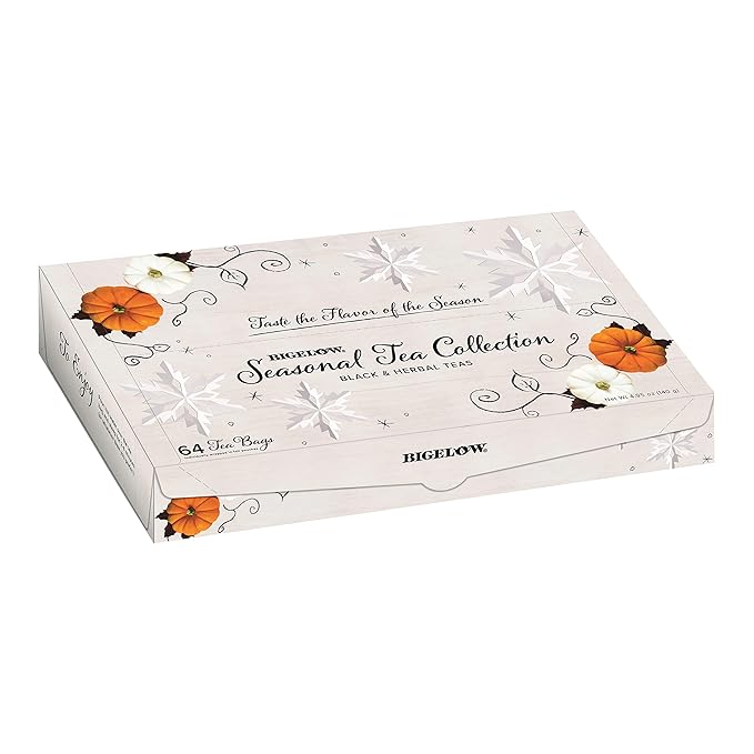 Bigelow Tea Seasonal Collection Variety Gift Box Sampler 64 Tea Bags (Pack of 2)