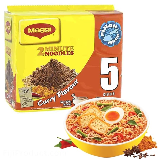 2 Minute Instant Curry Noodles - Mild Spicy CURRY Flavor with Seasonings (Case 12 x 5 Packs) To boost the goodness in your bowl So Delicious Meal in 2 Minutes