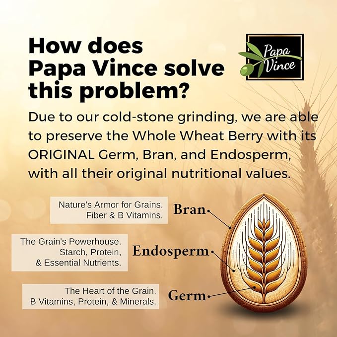 Papa Vince Organic Italian Pasta - Imported Whole Wheat Heirloom Grain from Italy: Non-Enriched Bronze Die-Cut High Fiber Slow Carb Slow-Dried Artisan Busiate Pasta Made in Italy