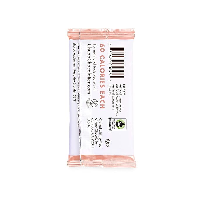 Chuao Chocolatier Cheeky Cheeky Churro Dark Chocolate Mini Bars | Gourmet Cinnamon Chocolate Artisan European No Preservatives | Gift Baskets Christmas Valentines Day Gifts | 100 Pack
