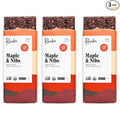 Raaka Chocolate Maple &amp Nibs 75% Cacao Dark Chocolate | Gourmet Dark Chocolate Gift | Organic Paleo Vegan Fair Trade Soy Free Non GMO Gluten Free Kosher | 1.8oz Bars 3-Pack