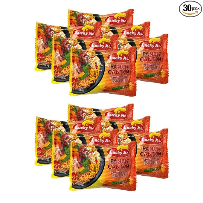 Lucky Me! Instant Noodle Soup (Sweet &amp Spicy 30 Pack)