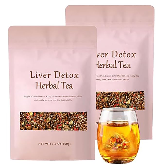 Liver Detox Herbal Tea Liver Detox Tea Organic Dandelion Chrysanthemum Cassia Seed Goji Berry Tea Milk Thistle Chinese Kidney &amp Liver Health Tea Bags - 8 Ingredients Natural Blend Formula (2)