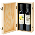 Blazing Bella White Balsamic and Lemon Olive Oil Gift Set 2 x 250ml Bottles in Signature Wooden Box Barrel Aged Balsamic from Modena and California Extra Virgin Olive Oil