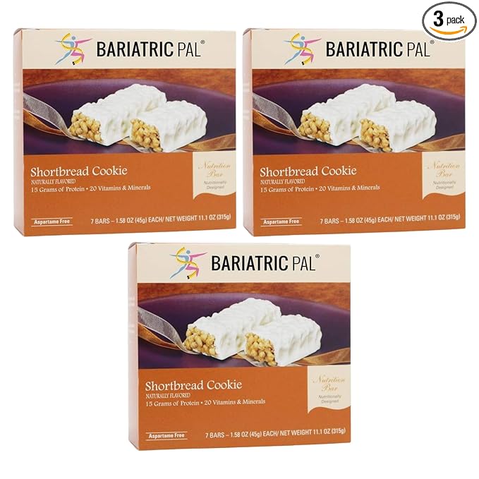BariatricPal 15g Protein Bars - Shortbread Cookie (3-Pack)