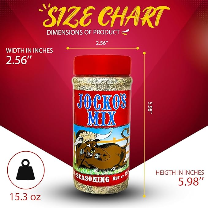 Jocko's Mix Santa Maria Style Seasoning - 15.3oz Bottle Of Tri-Tip Steak Pork and Chicken Seasoning - Santa Maria Grill - Jocko's Mix for Meat Seafood Stew &amp Vegetables